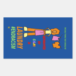 STICKER RECTANGULAIRE "METTRE FIN AU RACISME"      