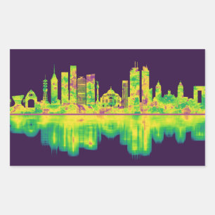 Sticker Rectangulaire Mexico City Mexico Skyline