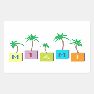 Sticker Rectangulaire Miami Beach