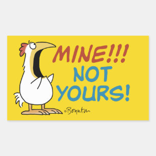Sticker Rectangulaire Mienne pas votre poule Boynton