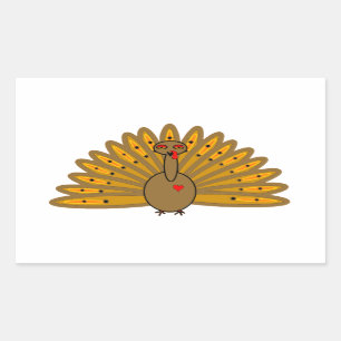 Sticker Rectangulaire Mignon Thanksgiving Friendsgiving Turquie