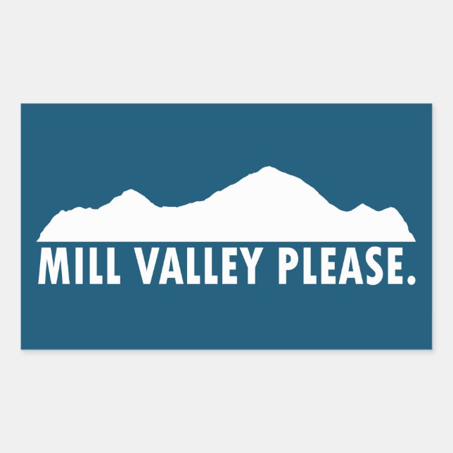 Sticker Rectangulaire Mill Valley California S'il vous plaît (Devant)
