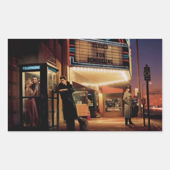 Sticker Rectangulaire Minuit Matinee (Devant)