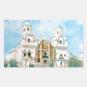 Sticker Rectangulaire Mission San Xavier del Bac