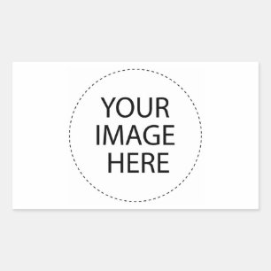 Sticker Rectangulaire Modèle Blank Ajouter votre texte image ou acheter 