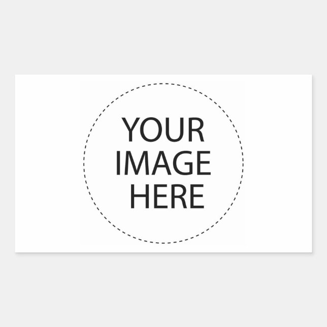 Sticker Rectangulaire Modèle Blank Ajouter votre texte image ou acheter  (Devant)