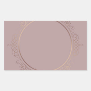 Sticker Rectangulaire Modèle moderne Rose élégant personnalisé