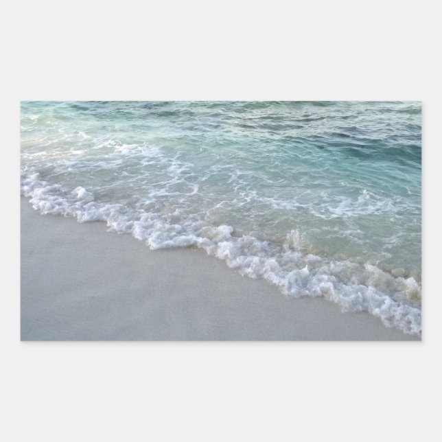Sticker Rectangulaire Modèle noir de la mer des Maldives (Devant)