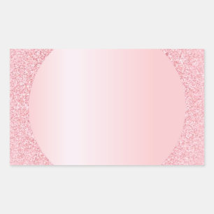 Sticker Rectangulaire Modèle tendance vierge pailletté or rose personnal