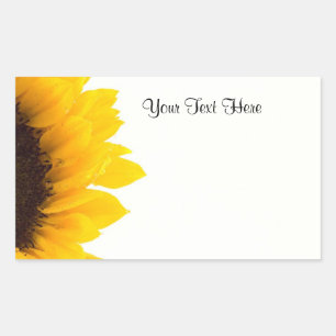 Sticker Rectangulaire Modèle tournesol