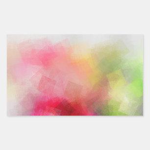 Sticker Rectangulaire Modèle vierge coloré personnalisé Art abstrait mod