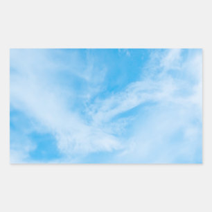Sticker Rectangulaire Modèle vierge nuages blancs nature ciel bleu