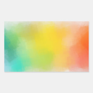 Sticker Rectangulaire Modèle vierge personnalisé abstrait coloré bleu ve