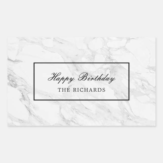 Sticker Rectangulaire Modern marble (Devant)