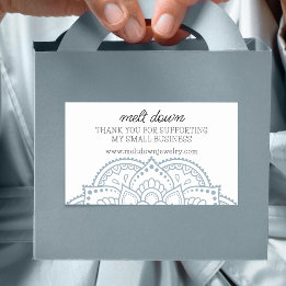 Sticker Rectangulaire Moderne Mandala Merci Petite entreprise