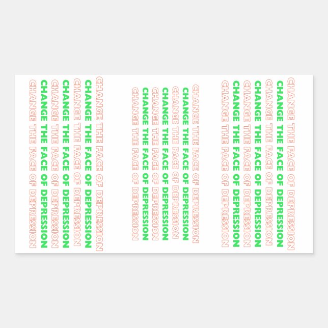 Sticker Rectangulaire Modifier la feuille Face de la dépression (Devant)