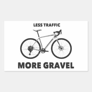 Sticker Rectangulaire Moins de trafic Plus de gravier
