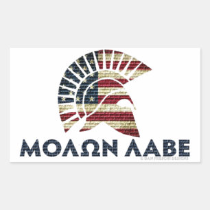 Sticker Rectangulaire Molon Labe !