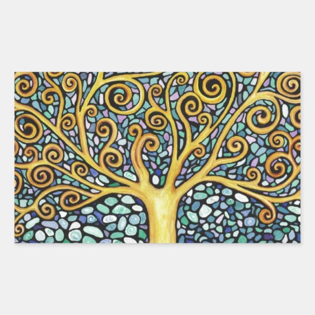 Sticker Rectangulaire Mon arbre de vie (Devant)