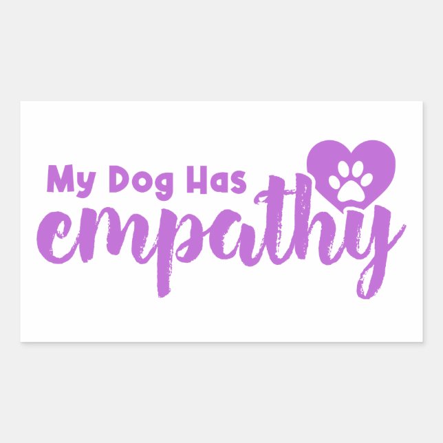 Sticker Rectangulaire Mon Chien A L'Empathie (Devant)