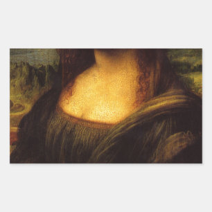 Sticker Rectangulaire mona lisa moustache