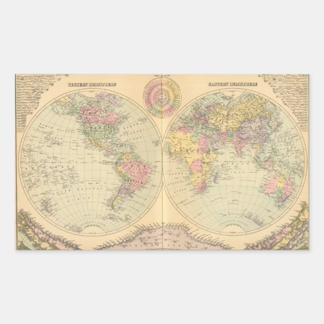 Sticker Rectangulaire Monde 10 (Devant)