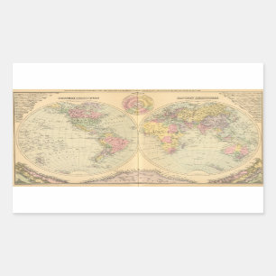 Sticker Rectangulaire Monde 10