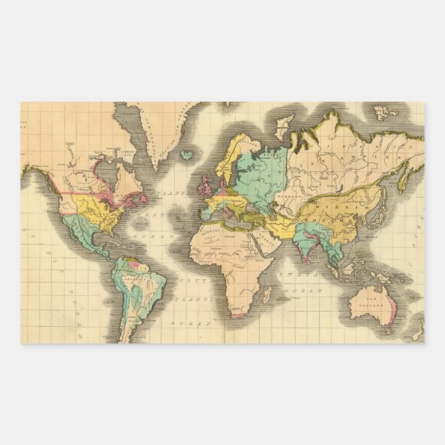 Sticker Rectangulaire Monde 6 (Devant)