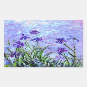 Sticker Rectangulaire Monet Lilac Irises