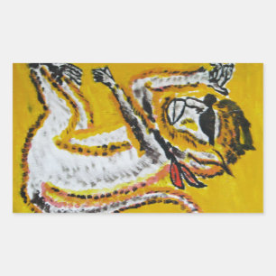 Sticker Rectangulaire Monkey Circus Art