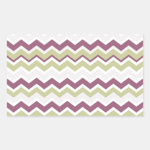 Sticker Rectangulaire Monogramme Chevron Brick