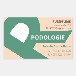 Sticker Rectangulaire Monogramme grand couleurs de terre modernes