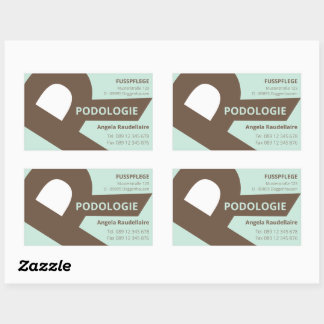 Sticker Rectangulaire Monogramme grand couleurs de terre modernes