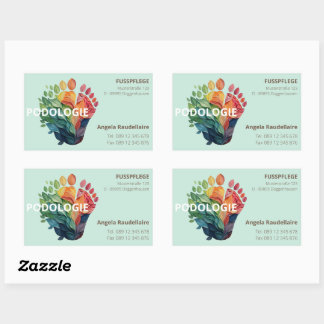Sticker Rectangulaire Monogramme grand couleurs de terre modernes