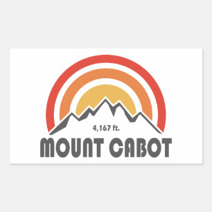 Sticker Rectangulaire Mont Cabot New Hampshire