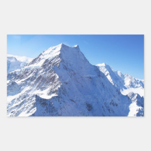 Sticker Rectangulaire Mont Cook (Aoraki) Peak, Nouvelle-Zélande