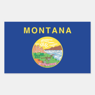 Sticker Rectangulaire Mont Flag