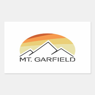 Sticker Rectangulaire Mont Garfield New Hampshire Retro