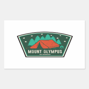 Sticker Rectangulaire Mont Olympus Wilderness Utah Camping