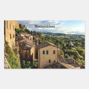 Sticker Rectangulaire Montepulciano, Toscane, Italie
