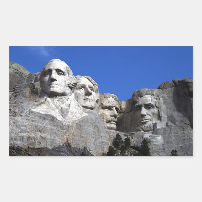Sticker Rectangulaire Monument commémoratif national du Mont Rushmore (Devant)
