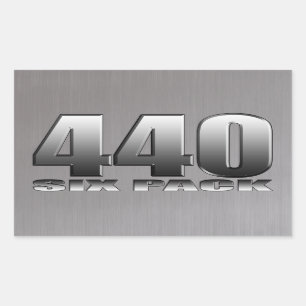 Sticker Rectangulaire Mopar Dodge 440 Six Pack