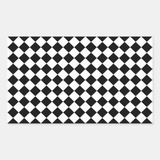 Sticker Rectangulaire Motif arlequin noir et blanc