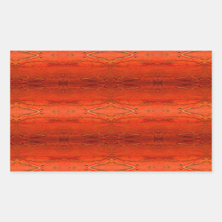 Sticker Rectangulaire Motif aztèque orange