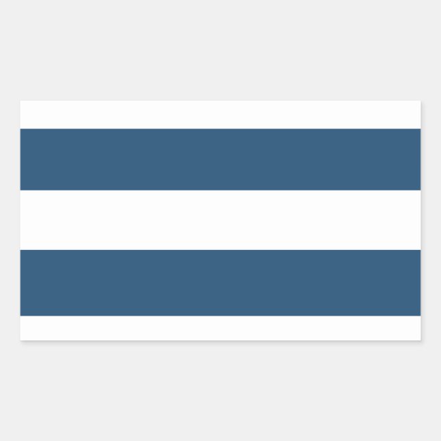 Sticker Rectangulaire Motif bleu blanc de la marine moderne (Devant)