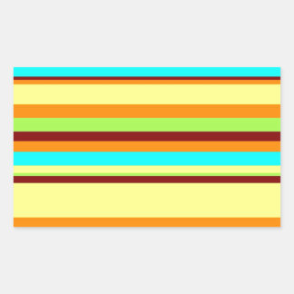Sticker Rectangulaire Motif de bande coloré Customisé Designer