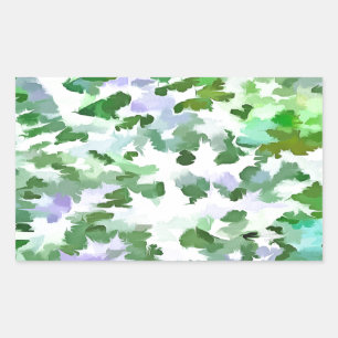 Sticker Rectangulaire Motif de camouflage vert et mauve