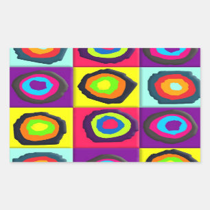 Sticker Rectangulaire motif de cercles 
