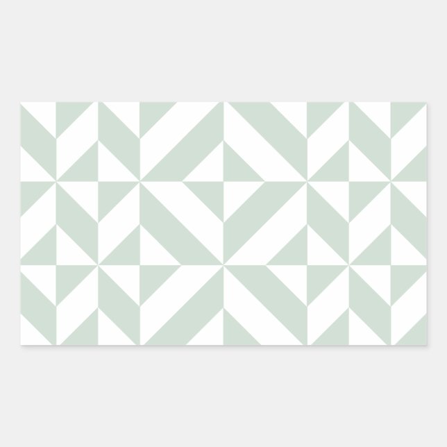 Sticker Rectangulaire Motif de cube géométrique cool Mint (Devant)