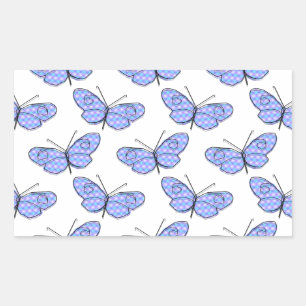 Sticker Rectangulaire Motif de papillon cosmique